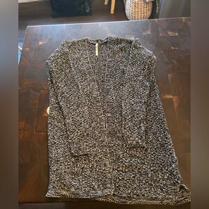 Leo & Nicole Black and White Textured Cardigan